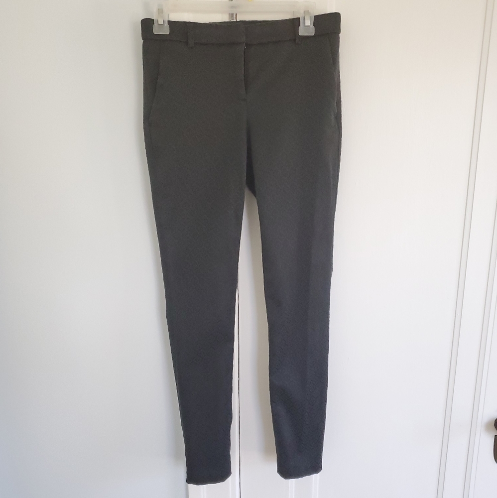 Kenar Sz 2 Skinny Black patterned ankle pants